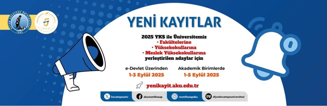 Yeni kayıt yaptıracak öğrenciler için…