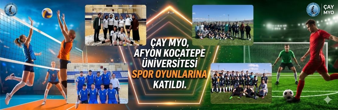 AKÜ 2026 Yılı Spor Oyunları Çay MYO Teşekkür Duyurusu